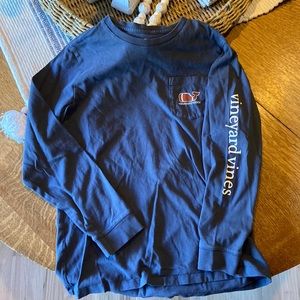Vineyard Vines youth Large long sleeve tee - football whale